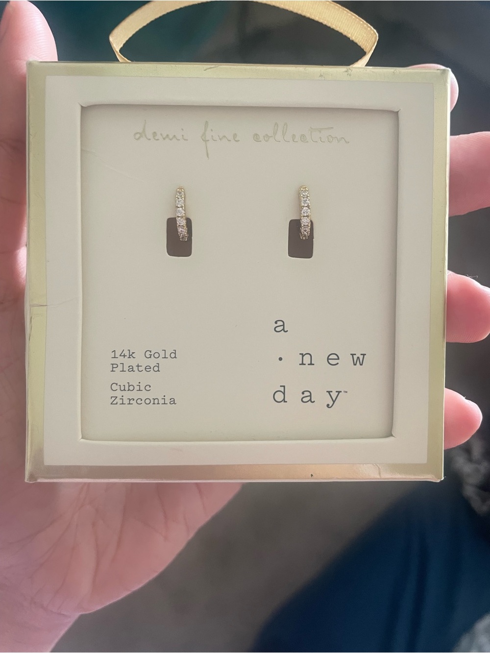 a new day Gold Plated Huggie Earrings